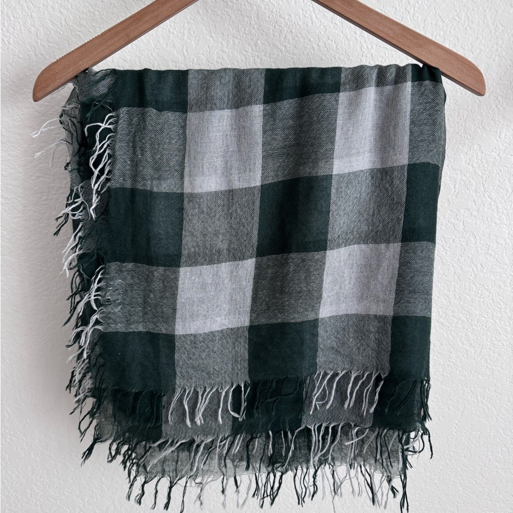 Chan Luu silk and cashmere scarf gingham scarf. Lightweight and designer.